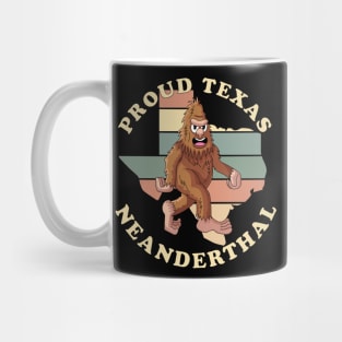 Proud Texas American Neanderthal Funny Retro Vintage Mug